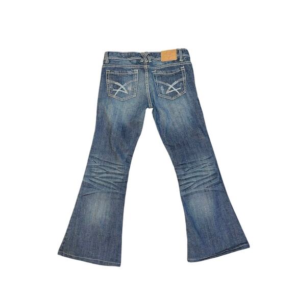 Amethyst Women Distressed Jeans Flare Boot Low Rise Denim Y2K Size 9 - Picture 2 of 4